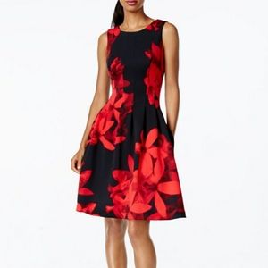CALVIN KLEIN Floral Side-Pocket Dress